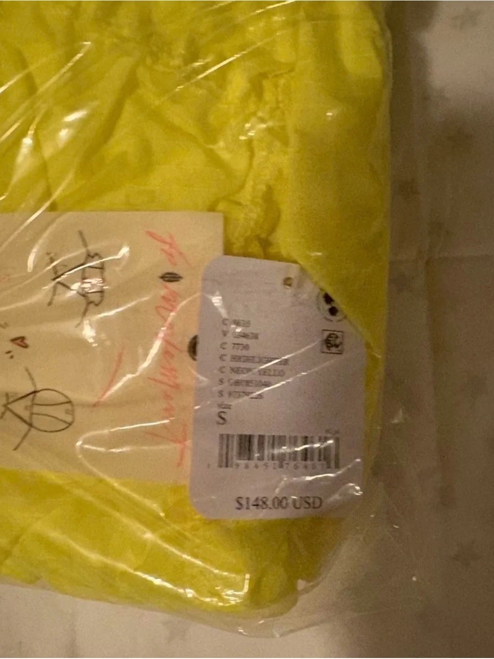 Free People Neon Yellow Hooded Utility Jacket